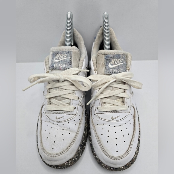 Nike | AF1s GS Recycled 'Wool White Pack' leather low-top sneakers | KIDS 2 - Picture 4 of 12